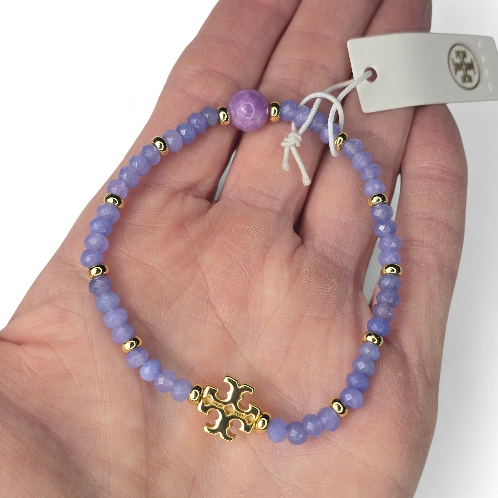 Tory Burch Tanzanite Beaded Bracelet‎ ☆ - Picture 2 of 4